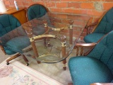 GLASS TOP DINING TABLE & 4 CHAIRS