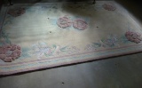 ORIENTAL RUG -CREAM GROUND WITH PINK ROSES (5' X 10')