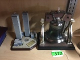 911 TWIN TOWER MINIATURE & LIBERTY BELL