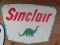 LARGE PORCELAIN SINCLAIR DINO SIGN