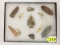 (14) PALEO INDIAN ARROWHEADS AND SPEAR POINTS