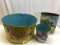 TIN LITHO DISNEY WASTEBASKET, SAND PAIL AND TUB