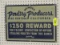 PORCELAIN SIGN: MEMBER POULTRY PRODUCERS OF CENTRAL CALIFORNIA-14X20