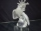 LALIQUE CLEAR AND FROSTED GLASS COCKATOO