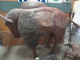 LARGE METAL BUFFALO - YARD ART--WILL NOT SHIP