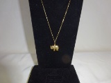 14KT GOLD ELEPHANT PENDANT AND CHAIN