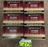 600 ROUNDS 223 REM FEDERAL AMMO, 55 GR, FMJ