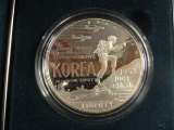 1991 U.S. MINT KOREAN WAR MEMORIAL COIN PROOF SILVER DOLLAR