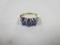 10KT WHITE GOLD AND TANZANITE & DIAMOND  FASHION RING