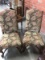 4 UPHOLSTERED SILK SIDE CHAIRS