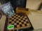 HANDMADE MESQUITE DOMINOES, BAG OF MARBLES, OAKMONT COLLECTION CHECKER SET