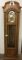 RIDGEWAY GRANDFATHER CLOCK, OAK CASE, MARKED WESTERN GERMANY