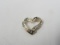 10 KT YELLOW GOLD  & DIAMOND HEART PENDANT CONTAINING  20 ROUND DIAMONDS, 1.5 DWT