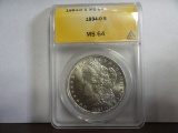 ANACS GRADED MS64 1884-O MORGAN SILVER DOLLAR