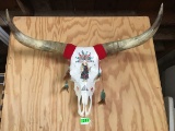 HAND DECORATED STEER HEAD