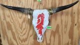 HAND DECORATED STEER HEAD