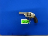 IVER JOHNSON 1896 NICKEL PLATED REVOLVER, 32 CAL,