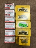 1100 ROUNDS 9MM AMMO: (600) RDS WINCHESTER, 115 GR, FMJ; (500) RDS REMINGTON UMC, 115 GR, MC