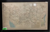 ANTIQUE NEW MEXICO MAP SHOWING WEST TEXAS,