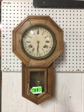 REGULATOR WALL CLOCK - OAK CASE