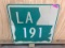 LA 191 HWY SIGN