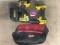 (2) DEWALT POWER V DRILLS WITH BATTERIES & TOOL BAG