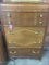 VINTAGE WALNUT VENEER 4-DRAWER DRESSER 48