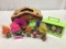 LARGE LOT OF TROLL TOYS: TROLL HOUSE, TROLL LUNCHBOX, (6) TROLL DOLLS