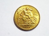 1931 BRITISH GOLD SOVEREIGN COIN, .23 TROY OZ.