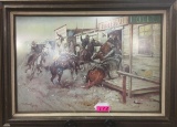 FRAMED C.M. RUSSELL PRINT