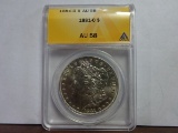 ANACS GRADED AU58 1881-O MORGAN SILVER DOLLAR