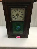 ANTIQUE SETH THOMAS OG BURL  WALL CLOCK