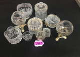 COLLECTION OF 10 LEAD CRYSTAL DISHES