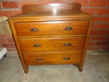 ANTIQUE WALNUT 3 DRAWER CHEST