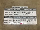 4 TEXAS PACIFIC OIL COMPANY INC. PORCELAIN SIGNS: (