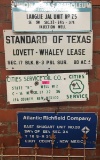 (4) PORCELAIN WELL & LEASE SIGNS