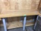 (1) METAL FRAME/WOOD TOP WORK TABLE - 72