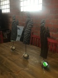 3 WISE MEN METAL ART FIGURES