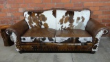 2 LEATHER & COWHIDE SOFA 95