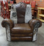 LEATHER & COWHIDE ROCKER/RECLINER