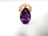 PEAR SHAPE AMETHYST PENDANT