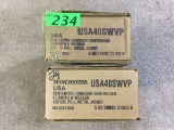 1000 ROUNDS WINCHESTER USA 40 S&W, 165 GR, FMJ AMMO