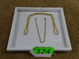 TWO 10 KT YELLOW GOLD CHAINS