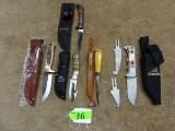 (5) SHEATH KNIVES,