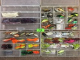 (4) FLAT TACKLE BOXES