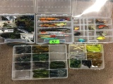 (15) FLAT TACKLE BOXES