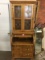 OAK SECRETARY BOOKCASE,