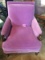 PURPLE VELVET UPHOLSTERED ARM CHAIR