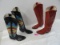 TWO PAIR LADIES COWBOY BOOTS