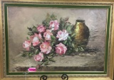 GEORGE GRAFTON OIL ON CANVAS BOUQUET OF FLOWERS